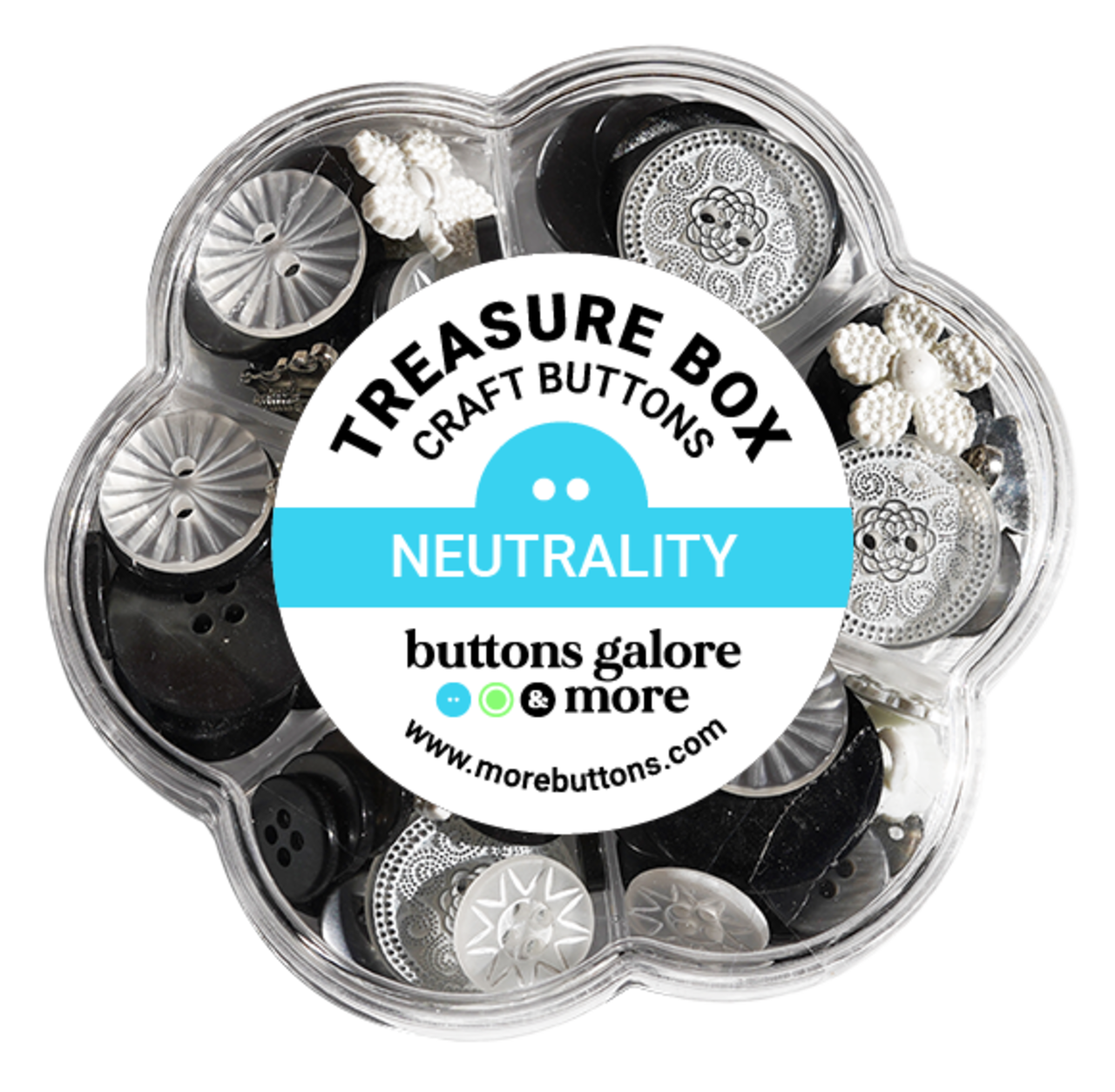 Buttons Galore Treasure Box Fancy Designer Buttons for Sewing and Crafts, Scrapbooks and Paper Crafts - 100+ Buttons